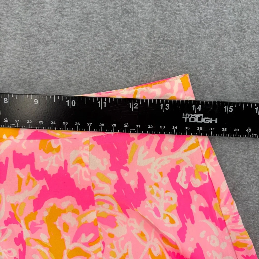 Lilly Pulitzer Skirt Womens 2 Pink Orange Floral A-Line Mini Cotton Lined 23479